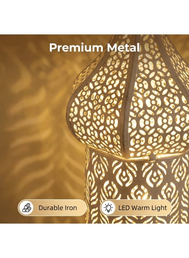 Y&D Ramadan Hollowed-out Led Lantern Iron Home Bedroom Living Room Decorative Lights - Image 5
